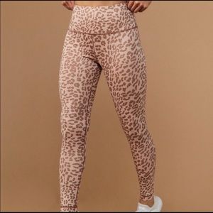 EUC Tan + Lines Temescal Cyan Leggings in Leopard